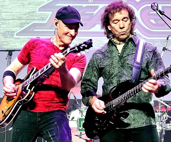 Head East guitarists Mark Murtha and Greg Manahan performing live at the Eagles Theatre in Wabash, IN - photo by Drew Willis Head East guitarists Mark Murtha and Greg Manahan performing live at the Eagles Theatre in Wabash, IN - photo by Drew Willis